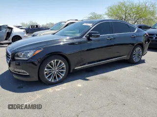 2017 Genesis G80 3.8L z VIN KMHGN4JE5HU166824, wystawiony jako Copart lot #57566075 z przebiegiem 70 248 mil mil oraz Czysty tytuł • Clean title. Historia ofert i sprzedaży dostępna na DreamBid. Obrazek 1.