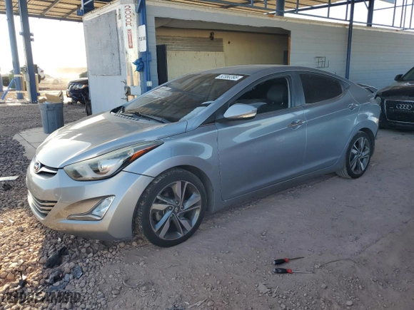 2015 Hyundai Elantra Limited with VIN KMHDH4AE8FU329070, listed as a Copart auction lot 52380395 with 130,054 mi miles and Salvage Title. Bid and sale history available at carsss.com. Image 1.