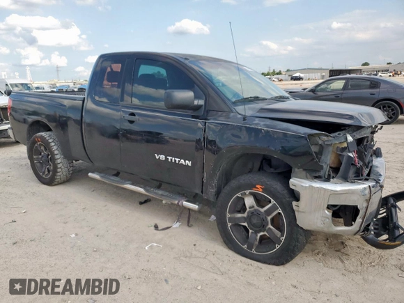 2008 Nissan Titan XE with VIN 1N6BA06A08N310084, listed as a Copart auction lot 58950565 with 208,055 mi miles and Salvage title. Bid and sale history available at DreamBid. Image 4.