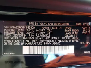 2021 Volvo XC60 Momentum with VIN YV4A22RK4M1685809, listed as a Copart auction lot 77185434 with 47,420 mi miles and Salvage Title. Bid and sale history available at carsss.com. Image 13.