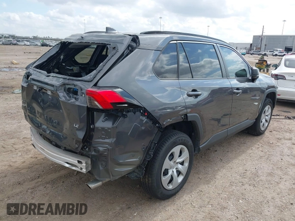 2020 Toyota RAV4 LE with VIN 2T3H1RFV0LW072095, listed as a IAAI auction lot 40847317 with 59,499 mi miles. Bid and sale history available at carsss.com. Image 4.