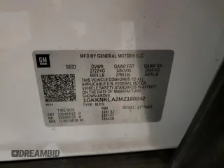 2021 GMC Acadia SLE with VIN 1GKKNKLA2MZ180842, listed as a Copart auction lot 46275615 with 26,701 mi miles and Salvage Title. Bid and sale history available at DreamBid. Image 13.