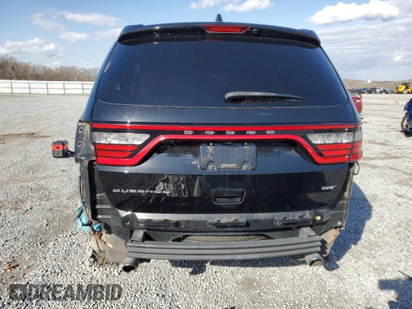 2019 Dodge Durango GT Plus with VIN 1C4RDHDG5KC806256, listed as a Copart auction lot 45959325 with 100,239 mi miles and Salvage Title. Bid and sale history available at carsss.com. Image 6.