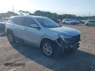 2018 GMC Terrain SLE with VIN 3GKALMEV7JL404266, listed as a IAAI auction lot 41990127 with 57,869 mi miles and . Bid and sale history available at carsss.com. Image 1.