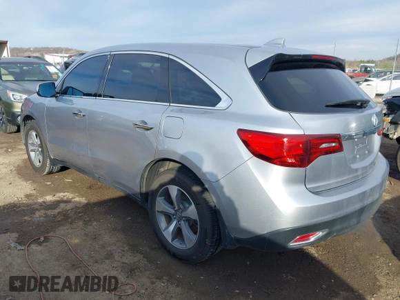 2016 Acura MDX with VIN 5FRYD3H25GB003842, listed as a IAAI auction lot 41337119 with 90,861 mi miles. Bid and sale history available at carsss.com. Image 3.
