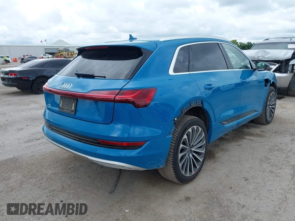 2019 Audi e-tron Prestige with VIN WA1VAAGE7KB005479, listed as a IAAI auction lot 42368177 with 30,736 mi miles and . Bid and sale history available at DreamBid. Image 4.