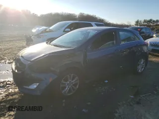 2013 Hyundai Elantra GT with VIN KMHD35LE4DU055087, listed as a Copart auction lot 80123454 with 128,588 mi miles and Salvage Title. Bid and sale history available at carsss.com. Image 1.