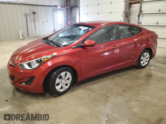 2016 Hyundai Elantra SE with VIN 5NPDH4AE1GH683836, listed as a Copart auction lot 49046745 with 113,470 mi miles and Clean Title. Bid and sale history available at DreamBid. Image 1.