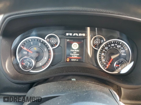 2019 Ram 2500 Tradesman with VIN 3C6UR5HL0KG665425, listed as a Copart auction lot 77187034 with 82,569 mi miles and Salvage title. Bid and sale history available at DreamBid. Image 9.