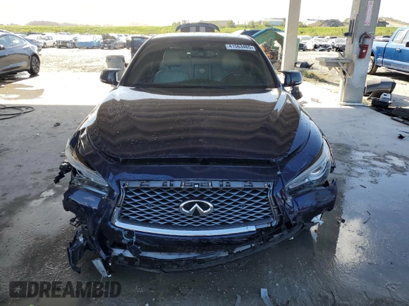 2021 Infiniti Q50 Sensory with VIN JN1EV7CP0MM703236, listed as a Copart auction lot 41563465 with 70,474 mi miles and Salvage Title. Bid and sale history available at DreamBid. Image 5.