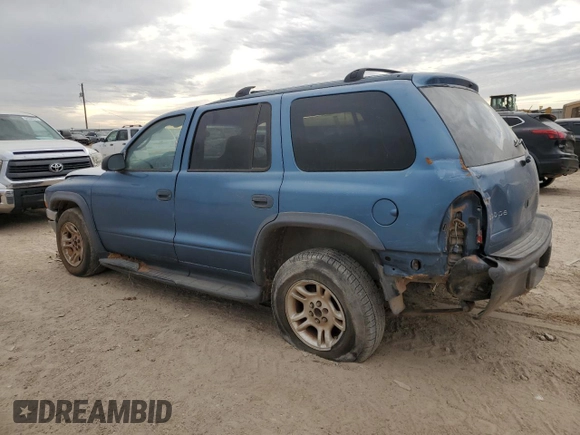 2003 Dodge Durango Sport with VIN 1D4HR38N53F619322, listed as a Copart auction lot 84671004 with 167,511 mi miles and Salvage title. Bid and sale history available at DreamBid. Image 2.