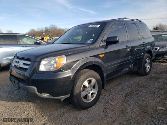2008 Honda Pilot EX-L with VIN 5FNYF18738B040675, listed as a Copart auction lot 46696985 with 225,399 mi miles and Salvage Title. Bid and sale history available at carsss.com. Image 1.