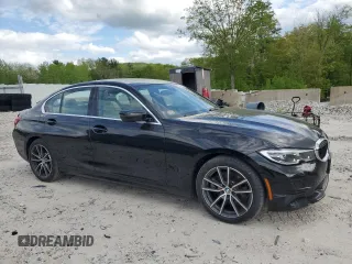 2020 BMW 3 Series 330i with VIN 3MW5R1J05L8B16852, listed as a Copart auction lot 56912105 with 75,379 mi miles and Salvage title. Bid and sale history available at DreamBid. Image 4.