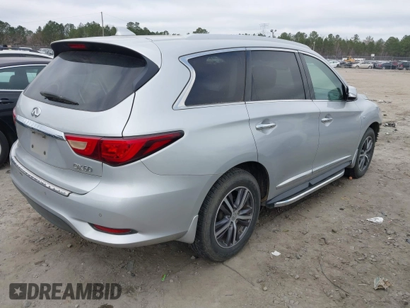 2017 Infiniti QX60 with VIN 5N1DL0MN8HC561115, listed as a IAAI auction lot 41524335 with 154,245 mi miles. Bid and sale history available at carsss.com. Image 4.