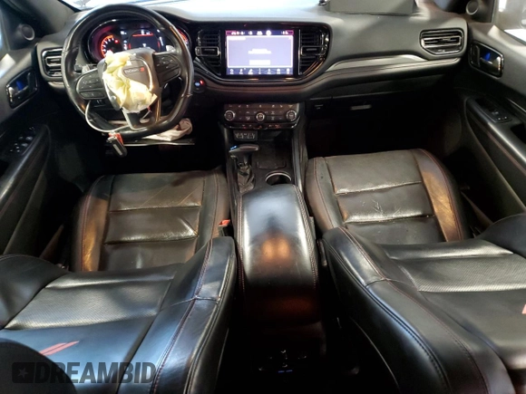 2021 Dodge Durango R/T with VIN 1C4SDHCTXMC608050, listed as a Copart auction lot 46570555 with 93,197 mi miles and Salvage Title. Bid and sale history available at DreamBid. Image 8.