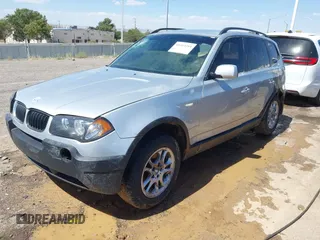 2004 BMW X3 2.5i with VIN WBXPA734X4WB23798, listed as a IAAI auction lot 40303384 with 1 mi miles. Bid and sale history available at carsss.com. Image 2.