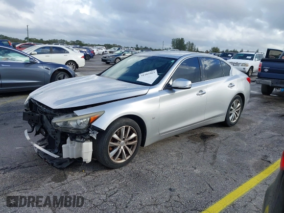 2015 Infiniti Q50 Premium with VIN JN1BV7AP9FM358782, listed as a IAAI auction lot 41103963 with 96,853 mi miles. Bid and sale history available at carsss.com. Image 18.