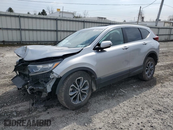 2022 Honda CR-V EX-L with VIN 2HKRW2H86NH604576, listed as a Copart auction lot 53248525 with 71,259 mi miles and Salvage Title. Bid and sale history available at carsss.com. Image 1.