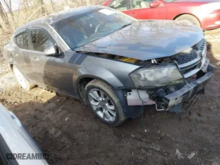 2013 Dodge Avenger R/T with VIN 1C3CDZBG3DN585962, listed as a IAAI auction lot 41386393 with 164,801 mi miles. Bid and sale history available at carsss.com. Image 1.