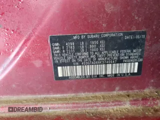 2019 Subaru Impreza Premium с VIN 4S3GTAD66K3740647, выставлен на аукционе Copart как лот 85739364 с пробегом 109 823 миль миль и Чистый • Clean title. История ставок и продаж доступна на DreamBid. Изображение 13.