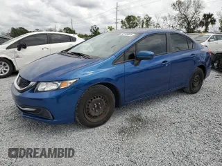 2014 Honda Civic Sedan LX with VIN 19XFB2F57EE014186, listed as a Copart auction lot 52188865 with 190,141 mi miles and Salvage Title. Bid and sale history available at carsss.com. Image 1.