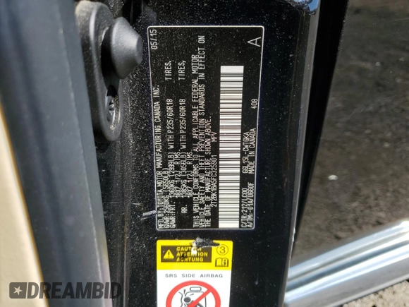 2015 Lexus RX 350 with VIN 2T2BK1BA5FC325901, listed as a Copart auction lot 52309155 with 119,505 mi miles and Salvage Title. Bid and sale history available at DreamBid. Image 15.