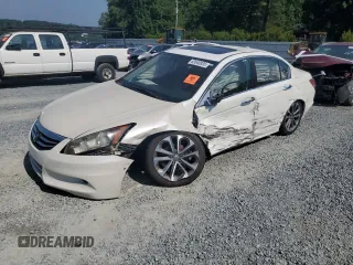 2011 Honda Accord EX-L with VIN 1HGCP3F88BA009373, listed as a Copart auction lot 63648935 with Not provided miles and Salvage title. Bid and sale history available at DreamBid. Image 1.