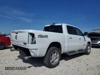 2020 Ram 1500 Big Horn with VIN 1C6SRFFM4LN204150, listed as a Copart auction lot 46865305 with 81,005 mi miles and Salvage Title. Bid and sale history available at carsss.com. Image 3.