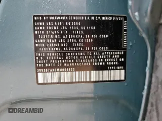 2021 Volkswagen Tiguan SE z VIN 3VV3B7AX9MM066823, wystawiony jako Copart lot #55422685 z przebiegiem 103 524 mil mil oraz Szkoda całkowita • Salvage title. Historia ofert i sprzedaży dostępna na DreamBid. Obrazek 13.