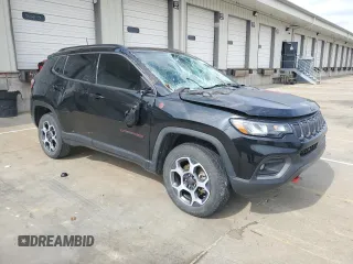 2022 Jeep Compass Trailhawk with VIN 3C4NJDDB1NT108093, listed as a Copart auction lot 51740205 with 45,774 mi miles and Salvage title. Bid and sale history available at DreamBid. Image 4.