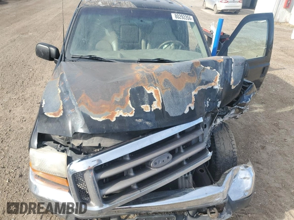 2000 Ford F-350 XL with VIN 1FTSW30F1YEA03727, listed as a Copart auction lot 80292204 with 217,221 mi miles and Clean Title. Bid and sale history available at DreamBid. Image 12.