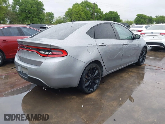 2016 Dodge Dart SXT Sport with VIN 1C3CDFFA2GD817708, listed as a IAAI auction lot 41856792 with 66,677 mi miles and . Bid and sale history available at DreamBid. Image 4.