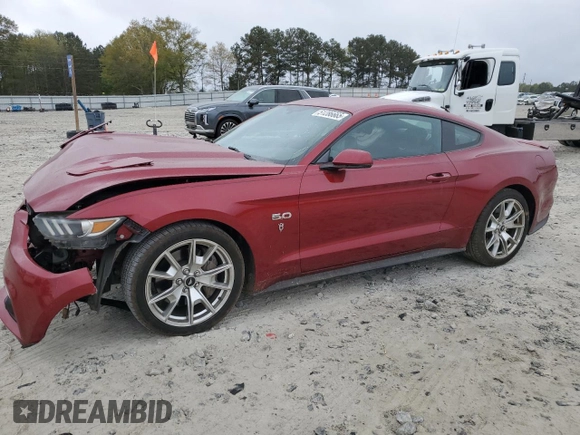 2015 Ford Mustang GT with VIN 1FA6P8CF3F5357131, listed as a Copart auction lot 51286665 with 92,612 mi miles and Salvage Title. Bid and sale history available at carsss.com. Image 1.