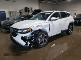 2023 Hyundai Tucson SEL with VIN 5NMJFCAE7PH291718, listed as a Copart auction lot 47203605 with 23,023 mi miles and Salvage title. Bid and sale history available at DreamBid. Image 1.