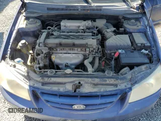2004 Kia Spectra LX with VIN KNAFE122845046827, listed as a Copart auction lot 52262575 with 91,786 mi miles and Clean Title. Bid and sale history available at carsss.com. Image 11.