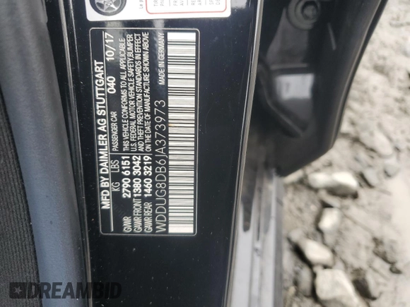 2018 Mercedes-Benz S 560 z VIN WDDUG8DB6JA373973, wystawiony jako Copart lot #58555605 z przebiegiem Nie podano mil oraz Szkoda całkowita • Salvage title. Historia ofert i sprzedaży dostępna na DreamBid. Obrazek 12.