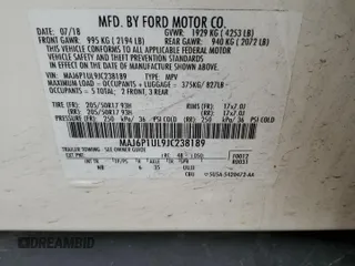2018 Ford EcoSport SE with VIN MAJ6P1UL9JC238189, listed as a Copart auction lot 49892735 with 73,143 mi miles and Salvage Title. Bid and sale history available at carsss.com. Image 12.