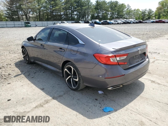 2019 Honda Accord Sport with VIN 1HGCV1F38KA099543, listed as a Copart auction lot 54767525 with 51,010 mi miles and Salvage Title. Bid and sale history available at DreamBid. Image 2.
