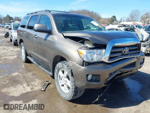 2010 Toyota Sequoia SR5 with VIN 5TDBY5G10AS027095, listed as a IAAI auction lot 41685335 with 1 mi miles. Bid and sale history available at carsss.com. Image 1.
