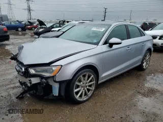 2015 Audi A3 2.0 TDI Premium Plus with VIN WAUCJGFF0F1043932, listed as a Copart auction lot 87008694 with 0 mi miles and Salvage Title. Bid and sale history available at carsss.com. Image 1.