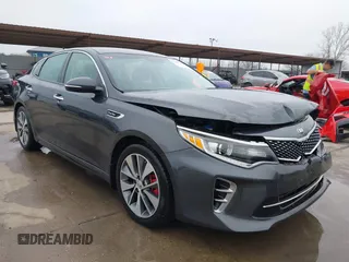 2016 Kia Optima SX Turbo with VIN 5XXGW4L22GG089399, listed as a IAAI auction lot 41498110 with 79,033 mi miles and . Bid and sale history available at DreamBid. Image 1.