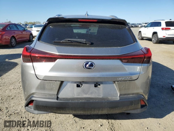 2020 Lexus UX with VIN JTHP9JBHXL2024195, listed as a Copart auction lot 48470575 with 58,500 mi miles and Salvage Title. Bid and sale history available at carsss.com. Image 6.
