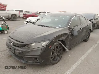 2019 Honda Civic Sedan Sport with VIN 19XFC2F85KE007482, listed as a IAAI auction lot 41545624 with 86,327 mi miles. Bid and sale history available at carsss.com. Image 2.
