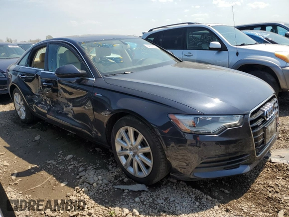 2014 Audi A6 Premium Plus with VIN WAUFGAFC2EN162765, listed as a Copart auction lot 54138005 with 32,580 mi miles and Salvage title. Bid and sale history available at DreamBid. Image 4.