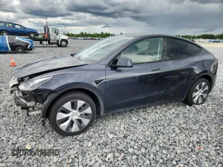 2024 Tesla Model Y Long Range with VIN 7SAYGDEE9RA255688, listed as a Copart auction lot 58918665 with 21,302 mi miles and Salvage title. Bid and sale history available at DreamBid. Image 1.