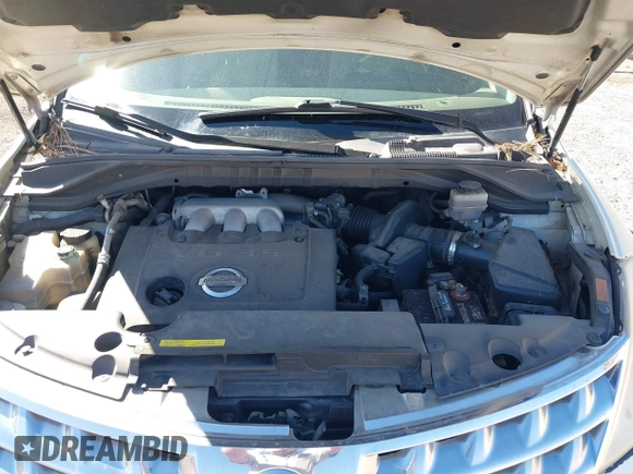 2007 Nissan Murano SL with VIN JN8AZ08WX7W602807, listed as a IAAI auction lot 41644942 with 240,236 mi miles and . Bid and sale history available at DreamBid. Image 10.
