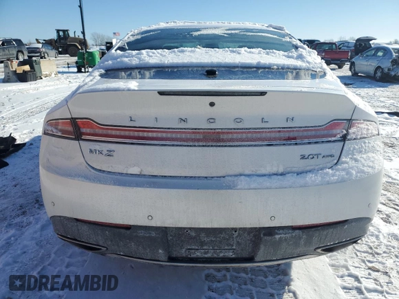 2019 Lincoln MKZ Reserve II with VIN 3LN6L5F96KR606972, listed as a Copart auction lot 42345565 with 55,876 mi miles and Salvage title. Bid and sale history available at DreamBid. Image 6.
