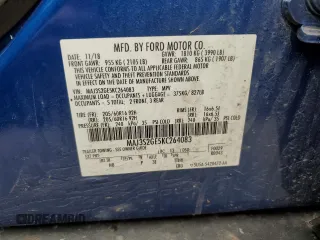 2019 Ford EcoSport SE with VIN MAJ3S2GE5KC264083, listed as a Copart auction lot 51707965 with 77,871 mi miles and Salvage Title. Bid and sale history available at DreamBid. Image 13.