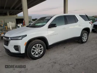 2023 Chevrolet Traverse LS z VIN 1GNERFKW3PJ256533, wystawiony jako Copart lot #81141984 z przebiegiem 12 213 mil mil oraz Szkoda całkowita • Salvage title. Historia ofert i sprzedaży dostępna na DreamBid. Obrazek 1.