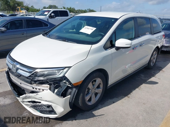 2018 Honda Odyssey EX with VIN 5FNRL6H57JB100035, listed as a IAAI auction lot 42582758 with 88,585 mi miles and . Bid and sale history available at DreamBid. Image 18.